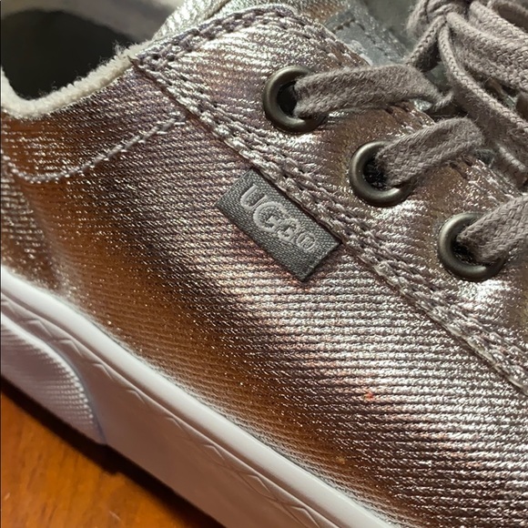 UGG Silver Canvas Women’s Sneakers - Picture 2 of 10